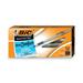 BIC Round Stic Grip Xtra Comfort Ballpoint Pen Easy-Glide Stick Medium 1.2 mm Black Ink Gray/Black Barrel Dozen