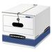 Bankers Box STOR/FILE Storage Box Legal/Letter Tie Closure White/Blue 4/Carton 0002501