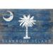 Seabrook Island South Carolina Rustic South Carolina State Flag (12x18 Wall Art Poster Room Decor)