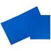 JAM Heavy Duty Plastic Two Pocket Presentation Folder Blue 108/pack