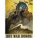 Buy War Bonds. World War 2 Poster Of Uncle Sam. He Holds A U.S. Flag And Points His Finger As Fighting Troops History (24 x 36)