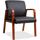 Lorell Bonded Leather Waiting Room Chair Wood in Brown | 24.6 H x 20 W x 26.6 D in | Wayfair LLR40200