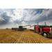 Paplow Harvesting Company Custom Combines A Wheat Field Near Ray - North Dakota United States of America Poster Print - 38 x 24 in. - Large