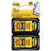 Post-it Flags - Arrow Message 1 Flags - Sign Here - Yellow - 2 50-Flag Dispensers/Pack -Pack of 2