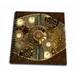 3dRose Steampunk golden design clocks and gears - Mini Notepad 4 by 4-inch