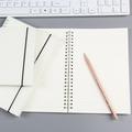 A5/A6 Spiral Book Coil To Do Notebook Blank Grid Line Paper Diary Stationery Black Paper + PP