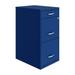 Space Solutions 3 Drawer Letter Width Vertical File Cabinet with Pencil Drawer Blue