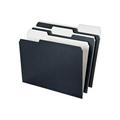 Pendaflex Earthwise 2-tone 1/3 Cut File Folders 1/3 Tab Cut - Top Tab Location - Assorted Position Tab Position - 11 pt. Folder Thickness - Black White - Recycled - 50 / Pack