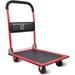 Push Cart Dolly by Wellmax Moving Platform Hand Truck Foldable for Easy Storage and 360 Degree Swivel Wheels with 660lb Weight Capacity Red Color