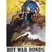 World War Ii Bond Poster. /N Buy War Bonds. American World War Ii Poster By N.C. Wyeth 1942. Poster Print by (18 x 24)