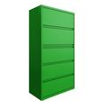 Hirsh 36 inch Wide 5 Drawer Metal Lateral File Cabinet for Home and Office Holds Letter Legal and A4 Hanging Folders Screamin Green