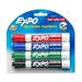 Expo 80174 Low Odor Ink Dry Erase Markers w/ Chisel Tip Assorted Colors 4-Pk Each