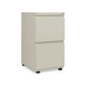 Alera Two-Drawer Metal Pedestal File with Full-Length Pull 14.96w x 19.29d x 27.75h Putty