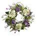 Nearly Natural Artificial Hydrangea Berry Floral Plastic Wreath 24 (Assorted Colors)