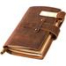 Leather Writing Journal Notebook For Men & Women - Leather Notepad Pocket Notebook - Sketchbook for traveling with Pen Holder Card Holder Handmade Refillable Travel Diary Journal