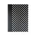 Casebound Hardcover Notebook Wide/Legal Rule Black/White Dots 10.25 x 7.68 150 Sheets