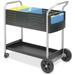 Safco Mail Cart Mobile Folder Filing and Storage Black Package Cart