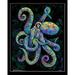 Painted Octopus 16 X 20 Laminated & Framed Poster Print (24 x 36)