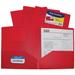 C-Line Two-Pocket Heavyweight Poly Portfolio Folder Red (Set of 25 Folders) (33954-BX)