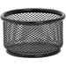 Lorell Black Mesh/Wire Paper Clip Holder - 3.8 x 2.1 x - Steel - 1 Each - Black