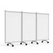 Luxor 3-Panel Mobile Magnetic Whiteboard Room Divider - 91 x 53.5