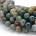 Indian Agate Beads | Natural Smooth Round Gemstone Beads - 2mm 4mm 6mm 8mm 10mm 12mm Available