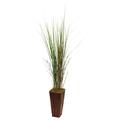 Nearly Natural 4.5 Green Bamboo Grass Artificial Plant in Planter