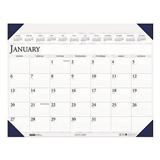 House of Doolittle Executive Dated Monthly Desk Pad Calendar January-December 2013 Non-Refillable Brown Binding 24 x 19