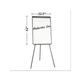 Basic Tripod Melamine Presentation Easel 22 1/2 x 42 White/Black