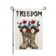 Freedom Boots Garden Flag Patriotic Independence Day Garden Flag 4th of July Memorial Day American Flag Outdoor Decor 12x18 In
