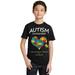 Autism Awareness Support Heart Puzzle Youth T-shirt Youth M Black (Multicolor)