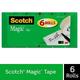 Scotch Brand Magic Tape Numerous Applications Cuts Cleanly Engineered for Office and Home Use 3/4 x 1000 Inches Boxed 6 Rolls (810K6)