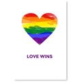 Awkward Styles Love Wins Poster Heart Print Quote Love Wins Quotes LGBTQ Pride Flag Decor Gay Love Quotes LGBTQ Flag Poster Decor Rainbow Flag Poster Gay Room Decor Love is Love Fine Unframed Picture