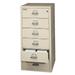 FireKing Six-Drawer Card Check Note Filing Cabinet Wide Fire Resistant Cabinet 31 Depth 1-Hour Fire Resistant Impact Rated Cabinet High-Security Keylock Pewter