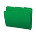 Smead Top Tab Poly Colored File Folders 1/3-Cut Tabs: Assorted Letter Size 0.75 Expansion Green 24/Box (10502)