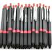 Pentel Oh! Retractable Gel Pen - .7mm Metal Tip Black w Red Accents Red Ink (Bulk Lot of 25)