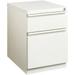 Scranton & Co 2-Drawer Modern Metal Mobile Pedestal File Cabinet in White