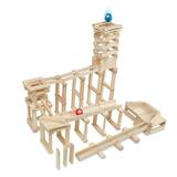 MindWare KEVA: Contraptions 200 Plank Set - Wooden 3D Building Blocks for Kids - 200 Wooden Planks & 2 KEVA Balls - Ages 7+