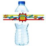 15ct Boy s Super Hero Theme Water Bottle Labels / Stickers