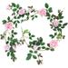 Rose Wreath Artificial Flannel Roses 19 Buttons Rose Romantic Decoration Wedding Party Living Room Window Decoration Real Look In White Rose Red (Rose)