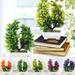 Travelwant Artificial Mini Potted Plants Fake Plastic Eucalyptus Leaves Plants Fake Greenery Plastic Centerpiece Plant for Home Office Desk Room Greenery Decoration