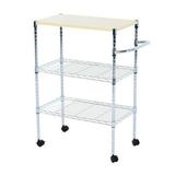 Topcobe 3 Tier File Cart Metal Rolling File Cart for Classroom Office