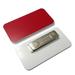 Name Tag / Badge Blanks - 100 Pack - 1-1/2 X 3 (Red) Round Corners White Pin Backing