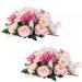 Fake Flowers Kissing Ball for Spring Wedding Centerpieces Set of 2 Pink Artificial Flower Arrangements