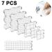 7 Pieces Acrylic Stamp Block Assorted Sizes Clear Acrylic Mounting Blocks Set Decorative Stamp Blocks with Grid Lines for Scrapb