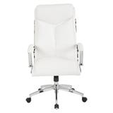 Office Star Products Executive Chair Upholstered, Leather in Gray | 44.75 H x 24.25 W x 26.25 D in | Wayfair FL90071C-U11