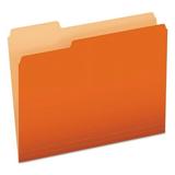 Pendaflex Colored File Folders 1/3-Cut Tabs: Assorted Letter Size Orange/Light Orange 100/Box