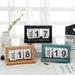 BetterZ Turning Desk Calendar Widely Use Wood Decorative DIY Adjustable Calendar for Home