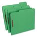 Universal Deluxe Reinforced Top Tab Fastener Folders 0.75 Expansion 2 Fasteners Letter Size Green Exterior 50/Box (13522)