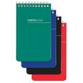 Office Depot - Notepad - Wirebound Top-Opening Memo Books College Ruled - Assorted Colors - No Color Choice - Paper - 3 x 5 - White